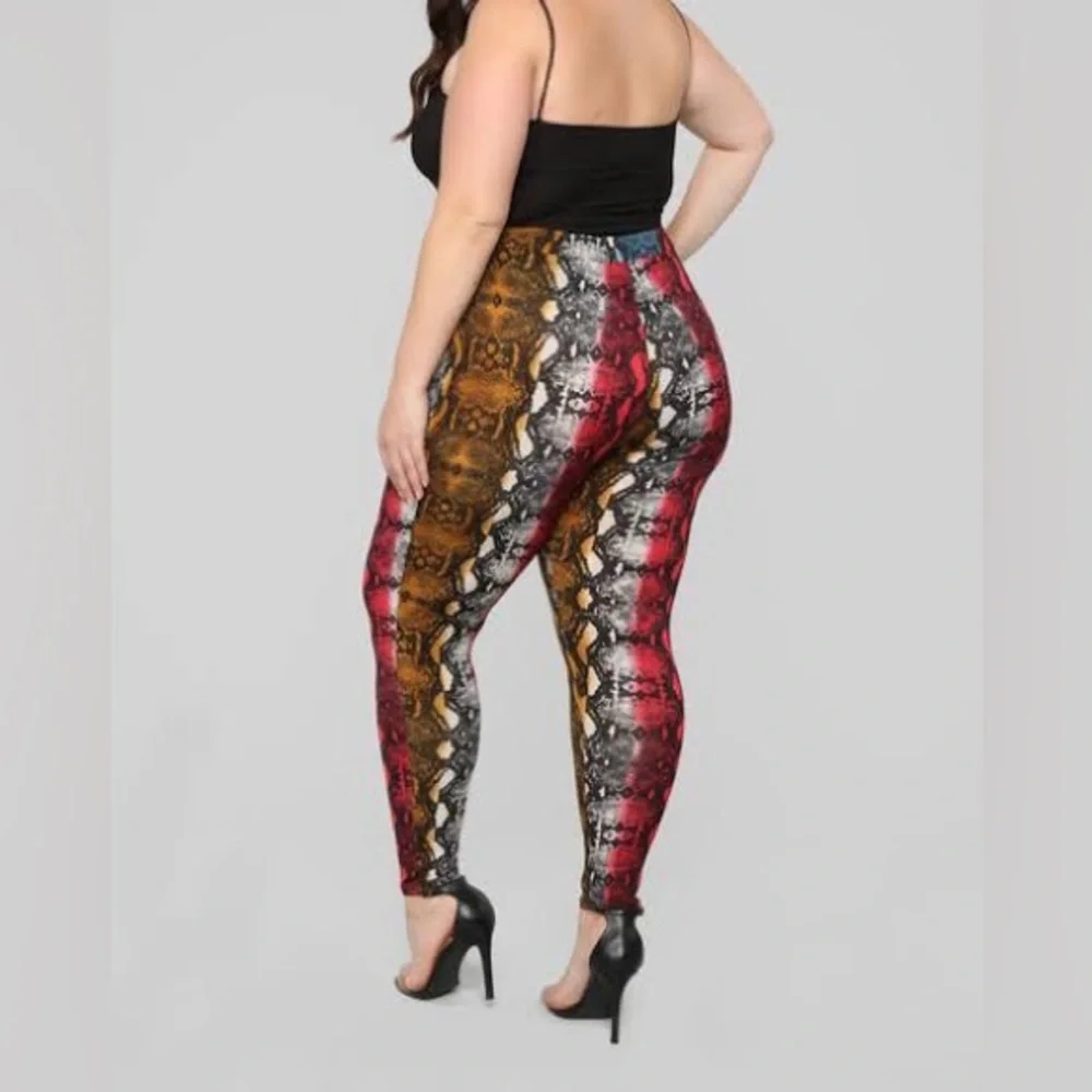 Fashion Nova Multicolor Snake Print Leggings - Picture 2 of 4
